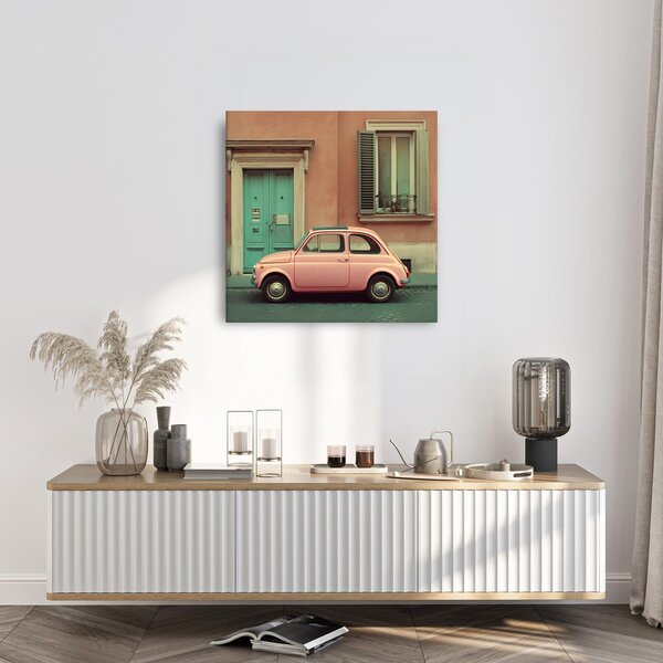 Obraz pastelový automobil a dveře