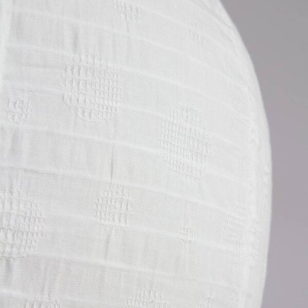 PR Home Závěsné světlo Verona, bílé, Ø 35 cm, látka, E27-LED, stmívatelný, Bílá / opál, Obývací pokoj / jídelna, Textil / tkanina / hedvábí