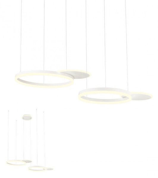 Redo Závěsné LED svítidlo Sigua - kulaté, 90x66cm Barva: Bílá