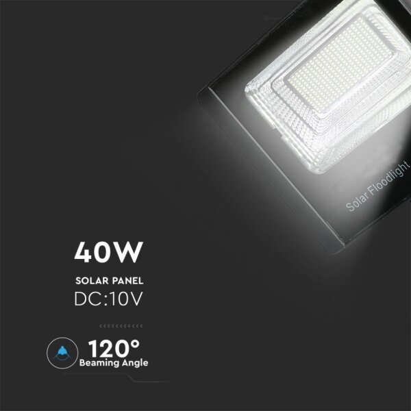 LED Venkovní solární reflektor LED/40W/10V IP65 6000K + DO