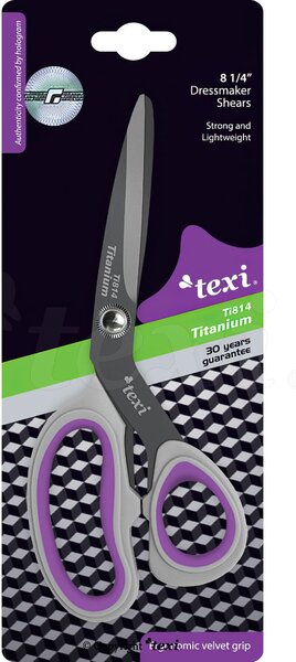 Krejčovské nůžky TEXI TITANIUM Ti814, s ergonomickou rukojetí, délka ostří 9cm, celková délka 21 cm