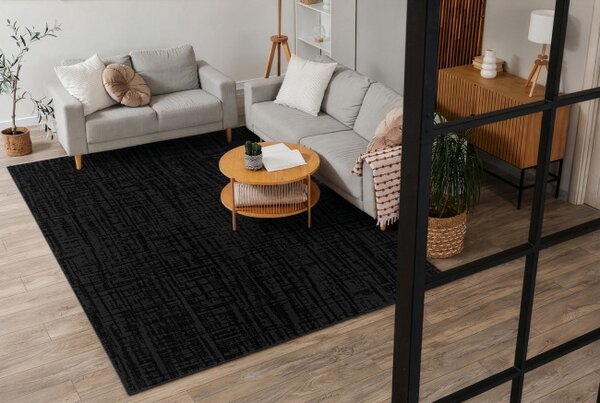 Koberec AURA J2557A černý / antracit