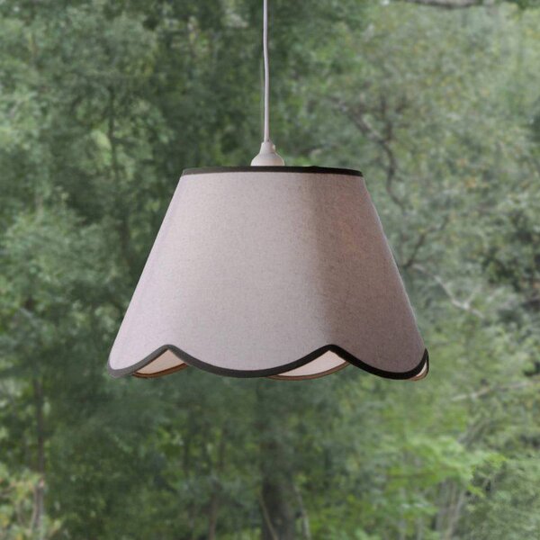 PR Home Závěsné světlo Nell, mechově zelené, Ø 35 cm, E27, látka, stmívatelný, Bílá / opál, Obývací pokoj / jídelna, Textil / tkanina / hedvábí