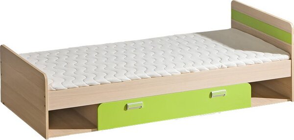 Casarredo Dětská postel LIMO L13 s úložným prostorem zelená