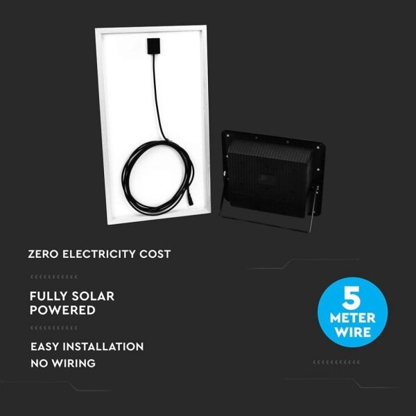 LED Venkovní solární reflektor LED/40W/10V IP65 6000K + DO