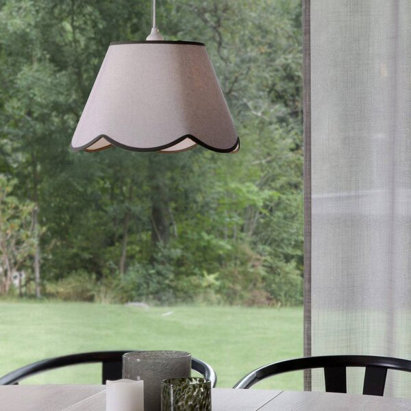 PR Home Závěsné světlo Nell, mechově zelené, Ø 35 cm, E27, látka, stmívatelný, Bílá / opál, Obývací pokoj / jídelna, Textil / tkanina / hedvábí