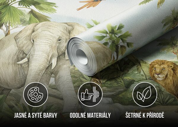 Dětská fototapeta na míru Džungle | Vliesová fototapeta na zed' | DFTD5P352177