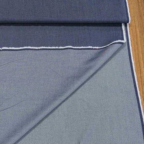 Košilovina viskózová 3420, vzhled rifloviny, modrá, š.150cm (látka v metráži)