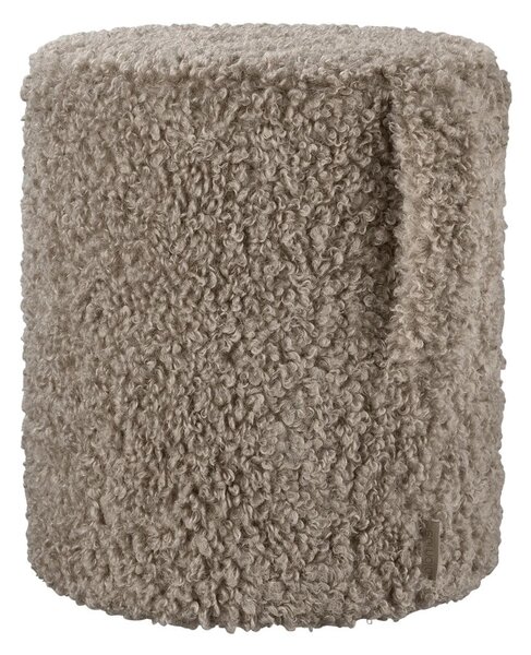 Hnědý taburet z textilie bouclé Teddy – Blomus