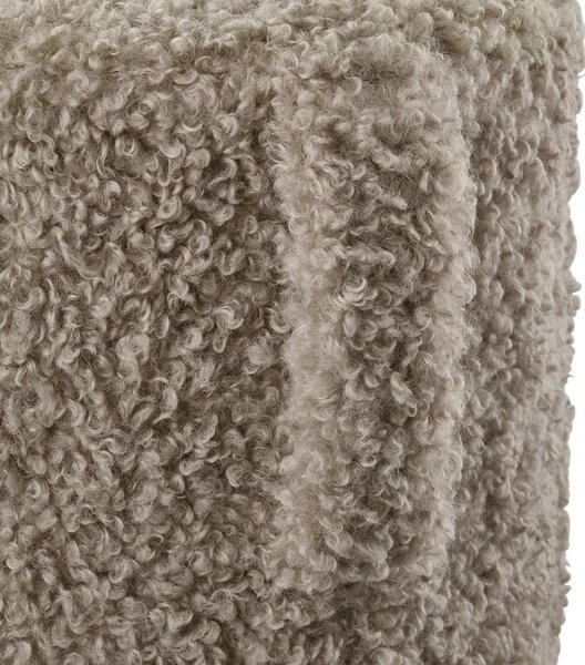 Hnědý taburet z textilie bouclé Teddy – Blomus