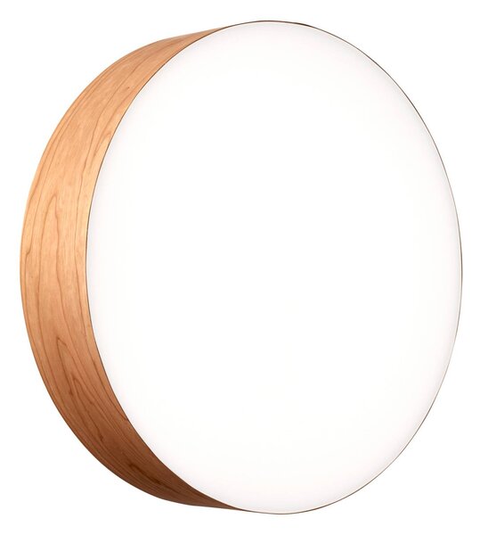 LZF LAMPS LED nástěnné světlo Gea, barva třešňového dřeva, Ø 42 cm, dřevo, stmívatelný, Světlé dřevo, Obývací pokoj / jídelna, Dřevo, Design