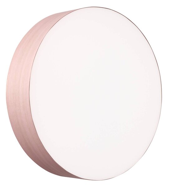 LZF LAMPS LED nástěnné světlo Gea, světle růžová, Ø 42 cm, dřevo, stmívatelný, Fialová / růžová / barva růže, Obývací pokoj / jídelna, Dřevo, Design