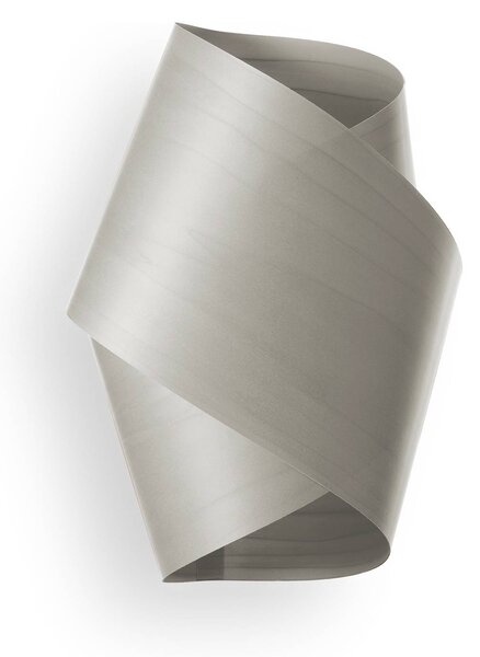 LZF LAMPS nástěnné světlo Orbit, šedá, šířka 19 cm, dřevo, stmívatelný, Hliník / šedá / zinek, Obývací pokoj / jídelna, Dřevo, Design