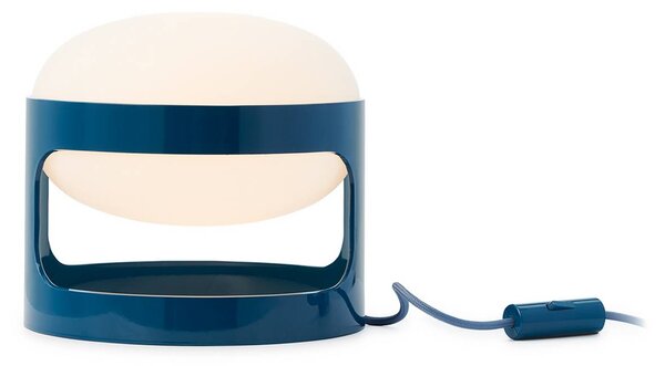 Kartell stolní lampa KD28, petrolejová, Ø 25 cm, E14-LED, Modrá, Obývací pokoj / jídelna, Plast, Design