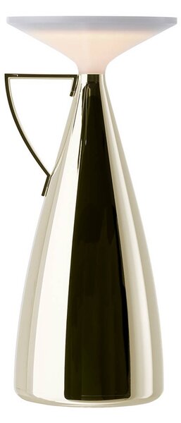 Kartell LED stolní lampa na baterie Camomille, krémová, výška 24 cm, stmívatelný, Krémová / jantar, Obývací pokoj / jídelna, Plast, Design