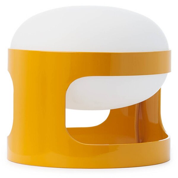 Kartell Stolní lampa KD28, hořčičně žlutá, Ø 25 cm, E14-LED, Žlutá / oranžová, Obývací pokoj / jídelna, Plast, Design