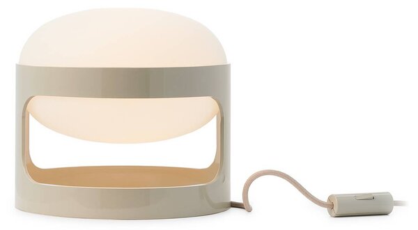 Kartell Stolní lampa KD28, šedá, Ø 25 cm, E14-LED, Hliník / šedá / zinek, Obývací pokoj / jídelna, Plast, Design