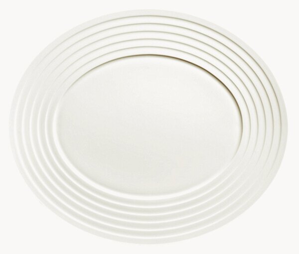 Sada oválných servírovacích talířů z kostního porcelánu Fine Dining Relief, 6 dílů
