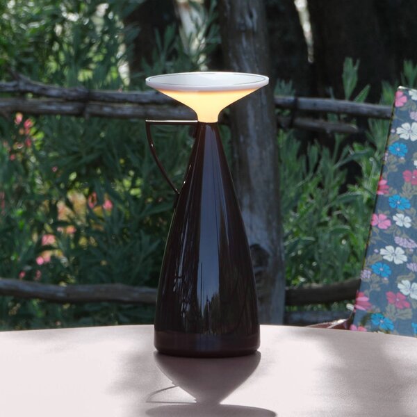 Kartell LED stolní lampa Camomille, tmavě červená, stmívatelné, stmívatelný, Červená, Obývací pokoj / jídelna, Plast, Design