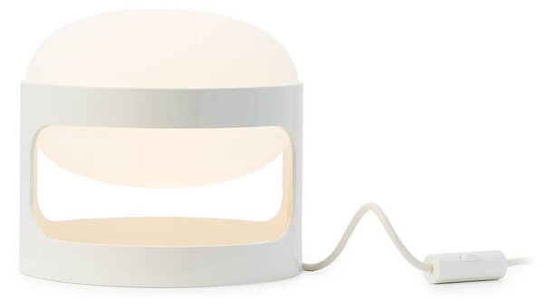Kartell Stolní lampa KD28, bílá, Ø 25 cm, E14-LED, Bílá / opál, Obývací pokoj / jídelna, Plast, Design