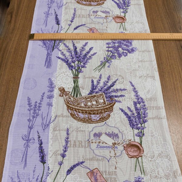 Bavlněné plátno vaflovina, utěrkovina / štola na metráž 703023 levandule, fialová, š. 50cm (látka v metráži)