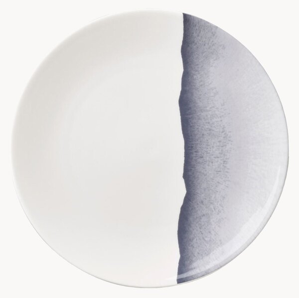 Sada dezertních talířů z kostního porcelánu Silhouette, 6 dílů
