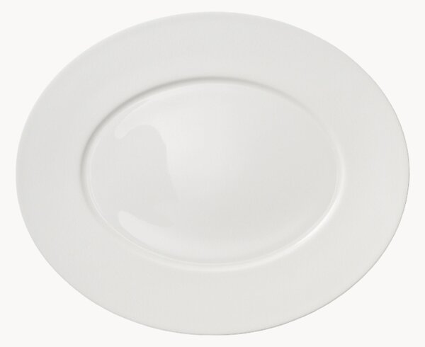 Sada oválných servírovacích talířů z kostního porcelánu Cross White, 6 dílů