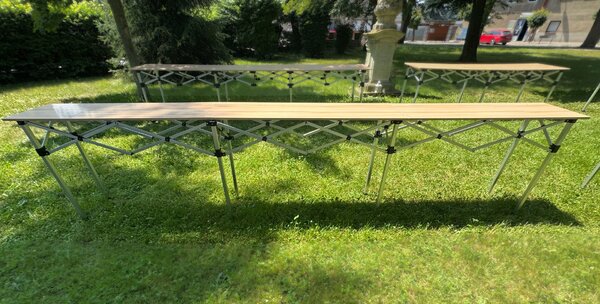 TENTino Skládací profi pult 4,28 m x 42 cm pro nůžkový stan