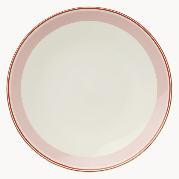 Sada mělkých talířů z kostního porcelánu Capri, 6 dílů