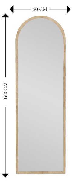 Stojanové zrcadlo Emelia (natural). Akce -27%