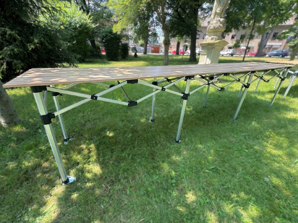 TENTino Skládací profi pult 4,28 m x 75 cm pro nůžkový stan