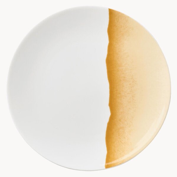 Sada snídaňových talířů z kostního porcelánu Silhouette, 6 dílů