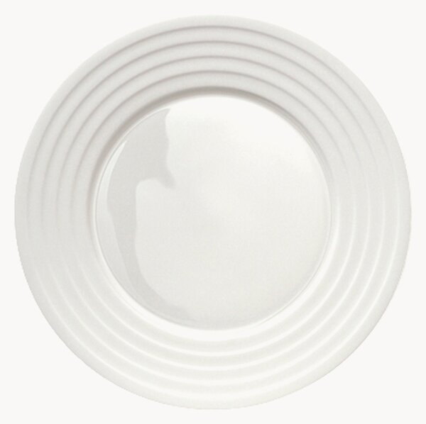 Sada dezertních talířů z kostního porcelánu Cross White, 6 dílů
