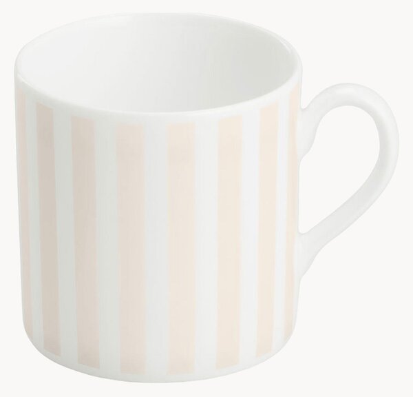 Sada šálků na espresso z kostního porcelánu Pastel Stripes, 6 dílů