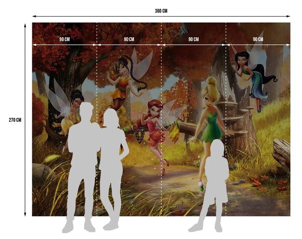 Dětská vliesová fototapeta na zed' Podzimní Vily, Disney | 360 x 270 cm | DFTDN 5062