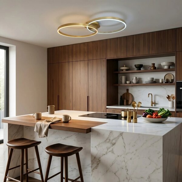 Toolight Stropní LED osvětlení Modern SWE062-C kartáčovaná zlatá