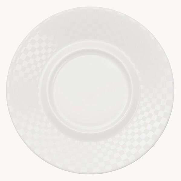 Sada podšálků z kostního porcelánu Cross White, 6 dílů