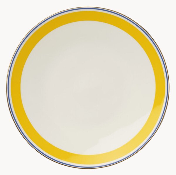 Sada mělkých talířů z kostního porcelánu Capri, 6 dílů