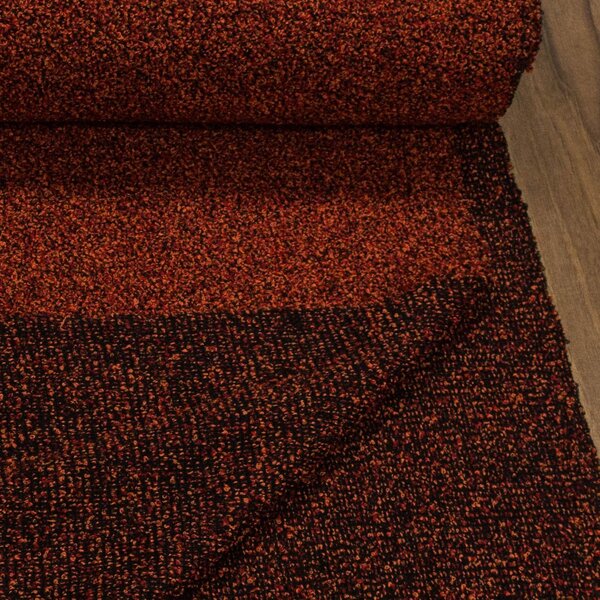 Směsový úplet / svetrovina 3105, oranžovo-hnědé zrnění, š.150cm (látka v metráži)