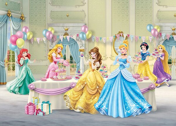 Dětská vliesová fototapeta na zed' Princezny na Plese, Disney | 360 x 270 cm | DFTDN 5066