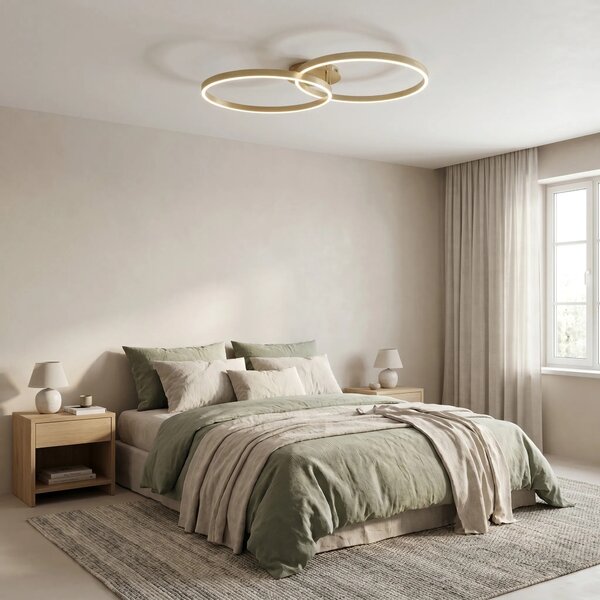 Toolight Stropní LED osvětlení Modern SWE062-C kartáčovaná zlatá
