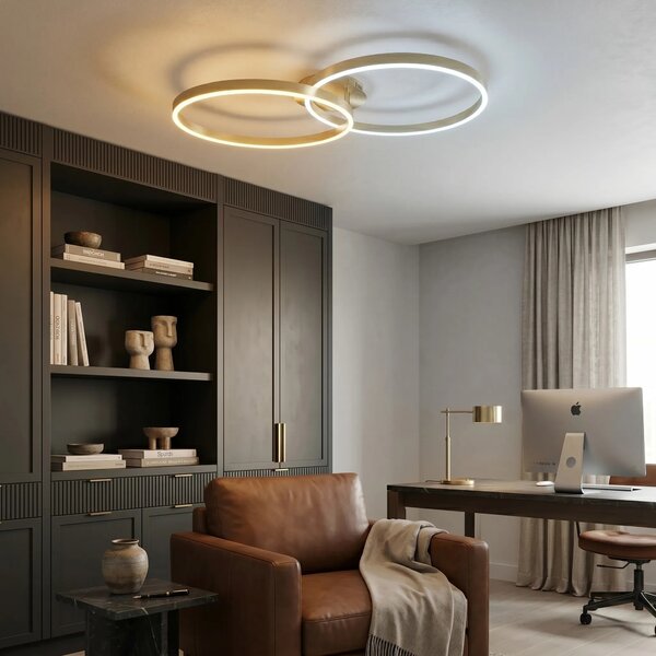 Toolight Stropní LED osvětlení Modern SWE062-C kartáčovaná zlatá
