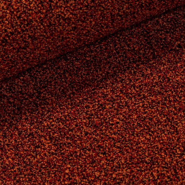 Směsový úplet / svetrovina 3105, oranžovo-hnědé zrnění, š.150cm (látka v metráži)