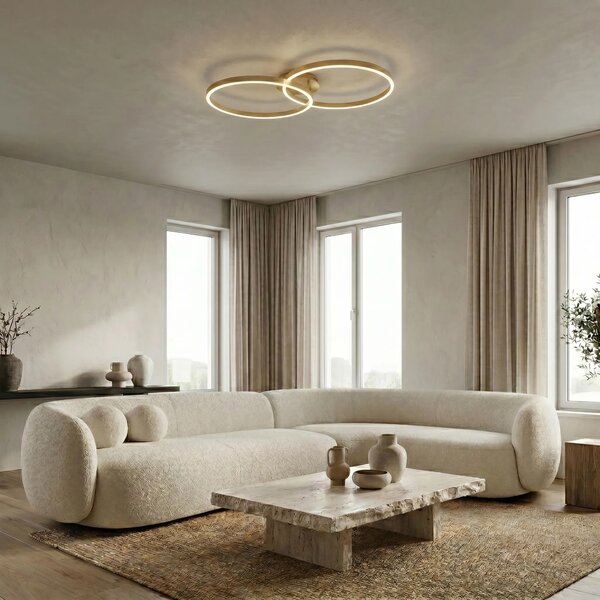 Toolight Stropní LED osvětlení Modern SWE062-C kartáčovaná zlatá