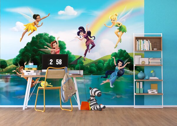 Dětská fototapeta na zed' Víly pod Duhou, Disney | 360 x 254 cm | DFTD 2222