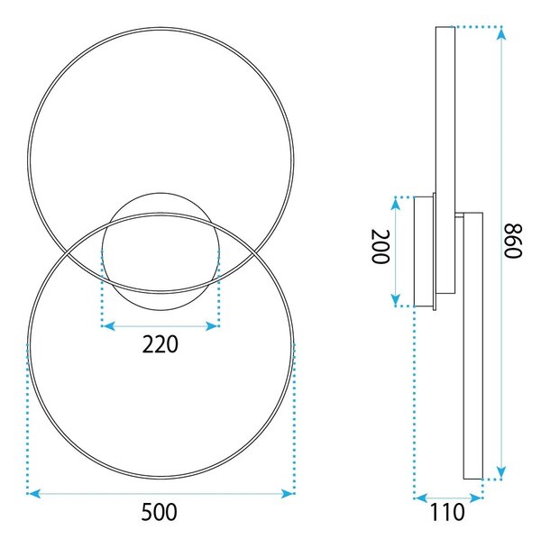 Toolight Stropní LED osvětlení Modern SWE062-C kartáčovaná zlatá