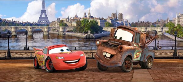 Dětská vliesová fototapeta na zed' Auta v Paříži, Disney | 202 x 90 cm | DFTDNH 5303