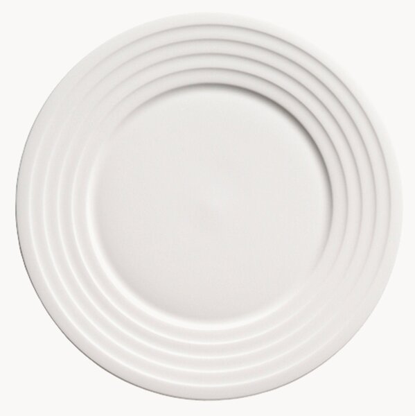 Sada snídaňových talířů z kostního porcelánu Fine Dining Relief, 6 dílů