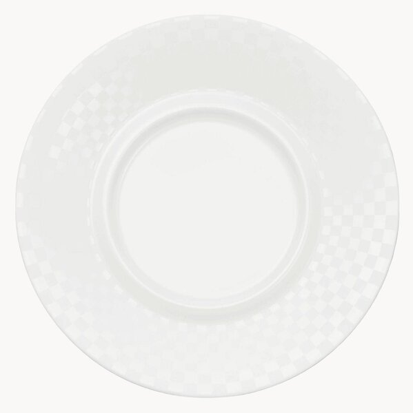 Sada podšálků z kostního porcelánu Cross White, 6 dílů
