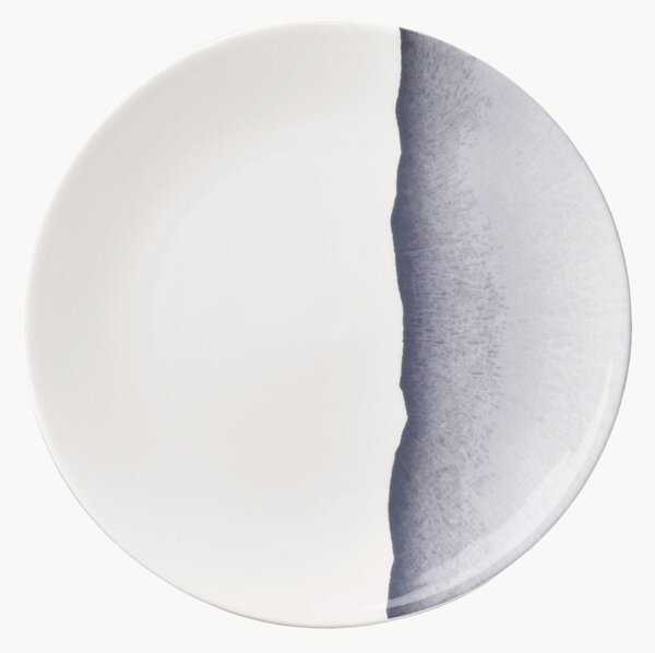 Sada snídaňových talířů z kostního porcelánu Silhouette, 6 dílů